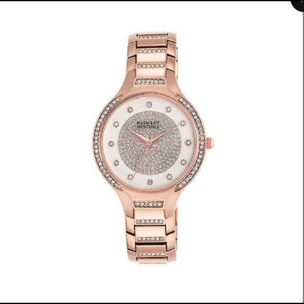 Badgley Mischka Rose Gold Swarovski Watch